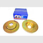 DA4603 - Range Rover P38 Front Vented Brake Discs Drilled and Grooved Performance Upgrade