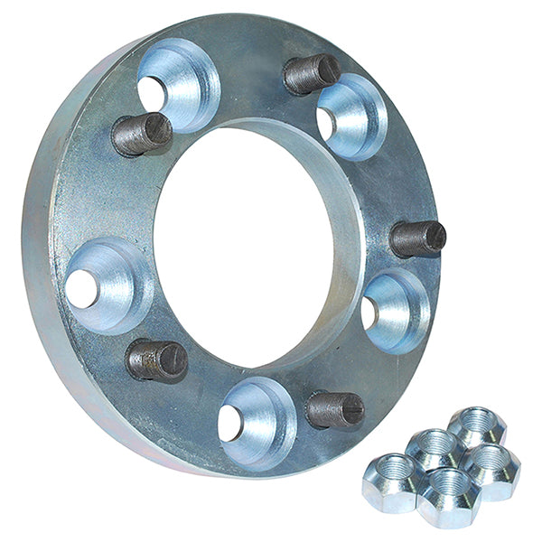 DA5004S - Single 30mm Wheel Spacer with Steel Machine Finish for Defender, Discovery 1, and Range Rover Classic