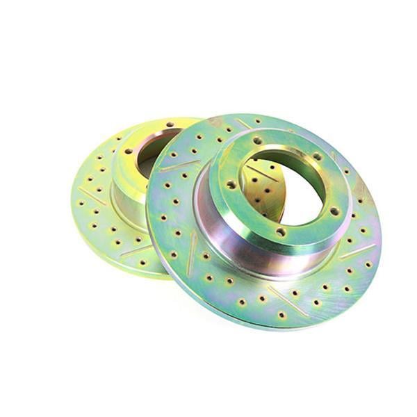 Terrafirma solid front cross drilled and groved brake disc (90/110/130/D1/RRC)