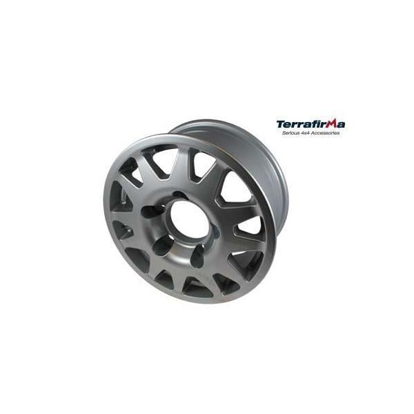 TF104 - Silver Dakar alloy wheel 7x16 for DEF/D1/RRC needs alloy wheel nuts