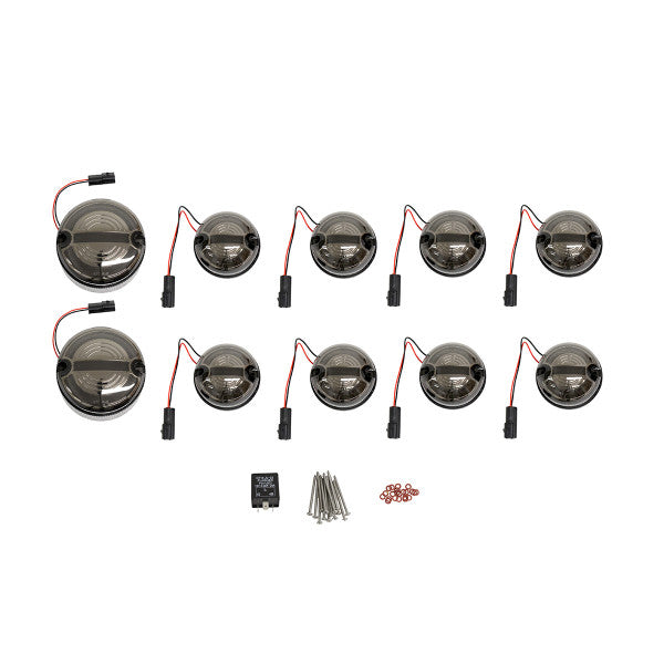 73Mm Smoked Halo & Bar Led Light Kit