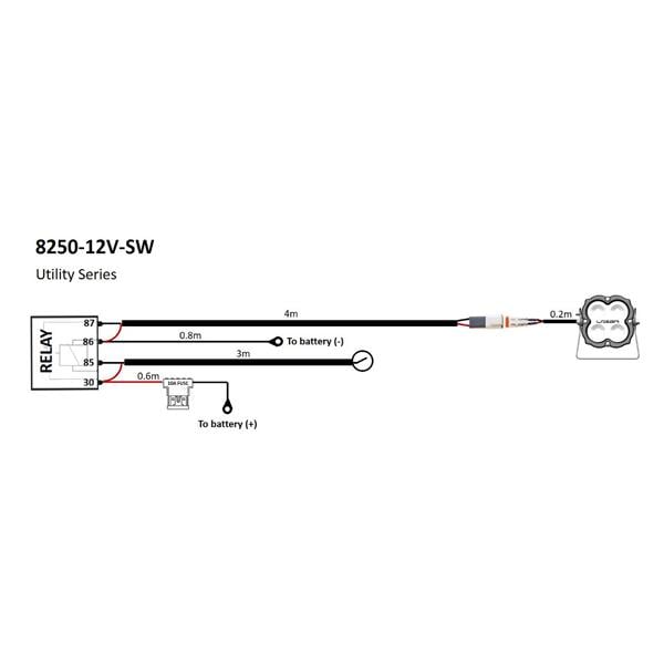 Lazer Lamps One Lamp Harness Kit (Utility Series)