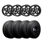 16" X 7" OEM STYLE BOOST BLACK ET33 WITH: 265/75/16 B F Goodrich T/A KM2 Mud Terrain 119/116Q