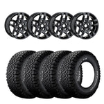 18" X 8" OEM STYLE ADV BLACK ET10 WITH 4 265/65/18 B F Goodrich T/A KO 2 All Terrain 117R