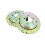 Terrafirma vented rear cross drilled and groved brake disc (D3 TdV6 and 4.0P & D4 TdV6 and 5.0P)