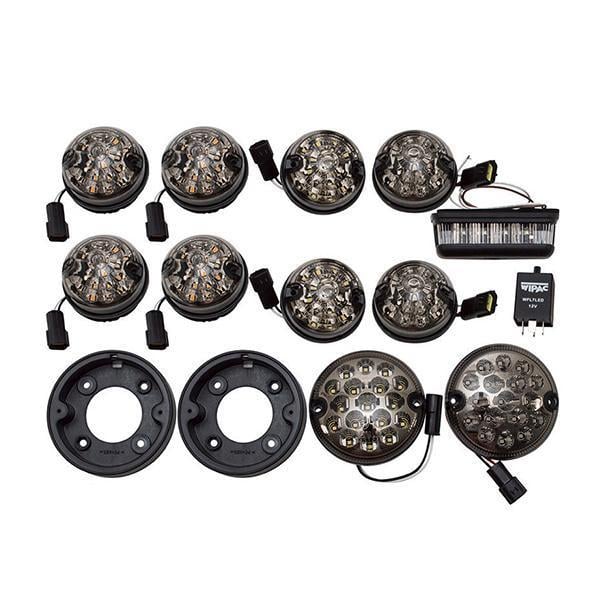 Land Rover Defender LED Wipac Deluxe Smoked Upgrade Lamp Light Kit
